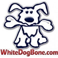 white dog bone